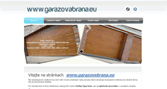 Desktop Screenshot of garazovabrana.eu